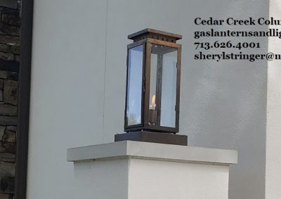 Transitional Gas Lantern on Column