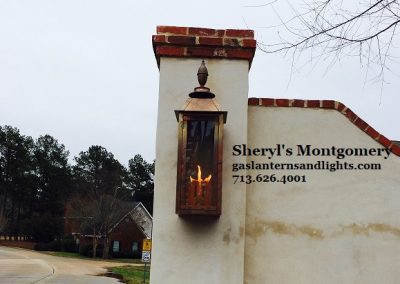 Montgomery Gas Lantern on Column
