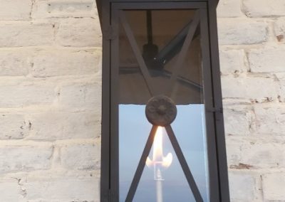 Montgomery Gas Lantern with Window Details